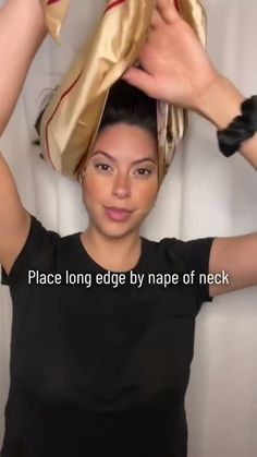 How to protect your Wavy Hair for bedtime | Silk Scarf Wrap Tutorial Protective Hair Wrap, How To Wrap Your Hair, Silk Scarf Hair Wrap Sleep, Scarf Wrap Tutorial, Silk Wrap Hair, How To Wrap Hair In Scarf, Head Scarf Tutorial, Satin Hair Wrap