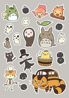 an assortment of stickers with different types of animals