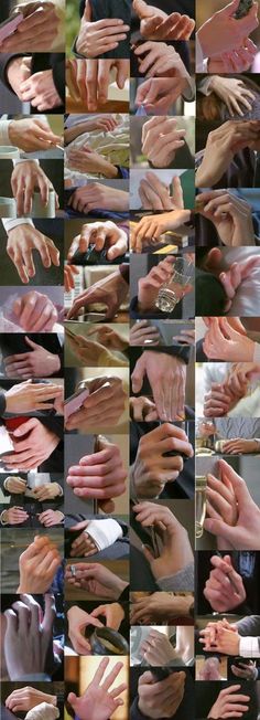 many different images of hands and fingers