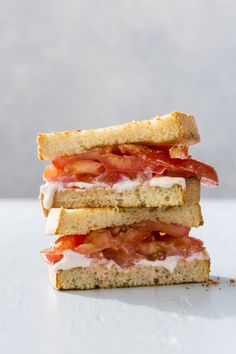 two sandwiches stacked on top of each other