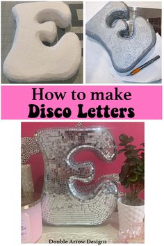 how to make disco letters with sequins