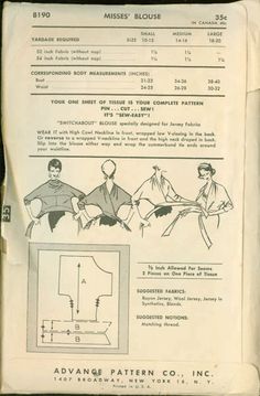 an instruction manual for women's sewing, with instructions on how to sew