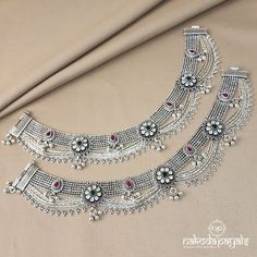 Anklets – Page 3 – Nakoda Payals Fancy Silver Payal Design, Antique Payal Designs Silver, Silver Payal Design Indian Anklets