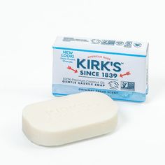 For over 160 years, the James S. Kirk Company has been making their Original Castile Soap with 100% pure, natural coconut oil and vegetable glycerin - absolutely no animal fats or synthetic detergents. (See description below for ingredients.) 4-oz bars No synthetic detergents that can be harmful to you and the environment Special blends of herbs leave a deep, nourishing clean Ideal for the whole family Light "floral bouquet" fragrance is not overpowering, simply clean-smelling Not tested on anim Laundry Soap Recipe, Laundry Detergent Recipe, Castille Soap, Fruit Press, Laundry Soap Homemade, Shaving Supplies, Making Butter, Coconut Soap, Soap Packing