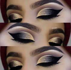 Bold Red Eye Makeup, Black Makeup Ideas, Eyes Make Up, Eyeshadow Smokey, Eyeshadow Aesthetic, Eye Aesthetic, Cut Crease Eye Makeup, Party Makeup Tutorial, Eye Ideas