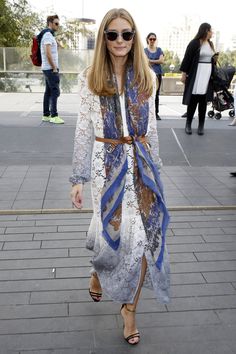 Olivia Palermo's Fall Street Style | PS Fashion Lacy White Dress, Scarf Outfit, How To Wear Scarves