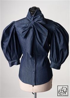 Tawni Haynes Women's Black Designers, Bow Blouse, Beautiful Blouses, Lantern Sleeve, Sleeves (women), Mode Inspiration, Shibori, Outfits Casuales