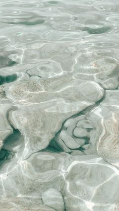 the water is crystal clear and has ripples on it's surface, as seen from above