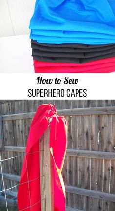 how to sew superhero capes for kids and adults with instructions on how to sew them