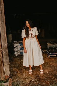 Off White Linen Maxi Dress with Bow Tie Front thick linen material three leather bow ties in front invisible zipper back puff sleeves 40% Linen 40% Viscose 10% Polyester 10% Cotton Linen Photoshoot, White Linen Maxi Dress, Dress With Bow Tie, Leather Bow Tie, Dress Professional, Professional Photos, Leather Bow, Linen Maxi Dress, Professional Dresses