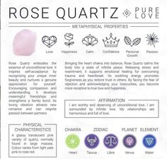 Crystals Healing Grids, Rose Quartz Meaning, Rose Quartz Properties, Crystal Kingdom, Rose Quartz Healing, Attract Love, Crystal Healing Stones, Inner Healing, Pure Love