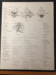 a sheet of paper with some drawings on it