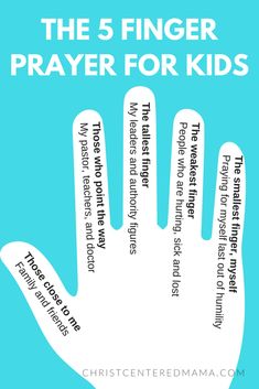 the five finger prayer for kids