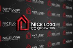 the nice logo corporation is displayed on a wall