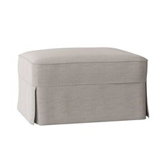 the footstool is made out of linen