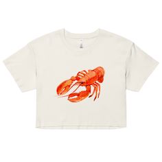 Summer Lobster Crop Top Relaxing Summer, The Mission, White Crop Top, Cropped Tank Top, Crop Top, Cute Outfits, Butter, Crop Tops, Pink