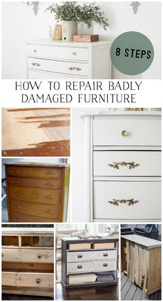 how to repair badly damaged furniture with the help of handmade wood and metal drawers