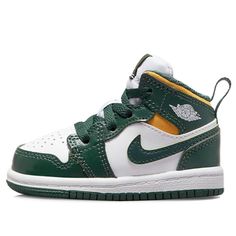 Air Jordan 1 Mid TD Infant/Toddler Shoes Baby Boy Clothes Nike, Jordan Aj 1 Mid, Baby Jordans, Jordan Shoes Girls, Nike Air Jordan 1 Mid, Princess Shoes, Baby Sneakers, Mid Top