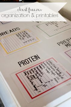 an organized and printable recipe binder with the words, preserganization & printables on it