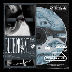 the cd cover for blueprint is shown in black and white