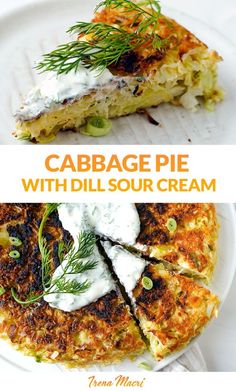 skillet cabbage pie recipe with sour cream dill sauce Low Fodmap Cabbage Recipes, Bluezone Recipes, Low Fodmap Recipes Vegetarian, Healthy Dinner Recipes For Weight Losing, Cabbage Pie, Recipe With Sour Cream, Carb Free Recipes, Roast Vegetables, Sour Cream Recipes