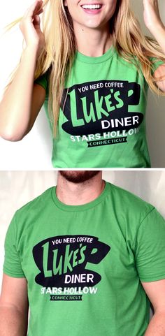 Get used to hearing, “Where’d you get that shirt? I love it!” Luke's Diner, Stars Hollow, CT t-shirt for men, women and kids from SnorgTees.  Whether you’re looking to upgrade your t-shirt collection or need a clever gift for someone special, SnorgTees is a must. Luke's Diner, Lukes Diner, Fun Lifestyle, Gilmore Girl, Clever Gift, Stars Hollow, Coffee Coffee, Funny T Shirts, Shirt Collection