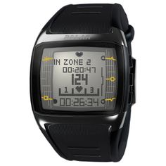 Polar FT60 Mens Black Heart Rate Monitor Watch Heart Rate Zones, Casual Watches, Black Heart, Black Watch