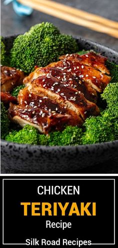 chicken teriyaki recipe in a bowl with broccoli