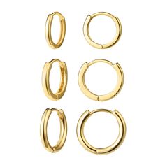 PRICES MAY VARY. [3 Pairs Gold Filled Earrings] - You will get 3 pairs of gold huggie hoop earrings for your multiple piercing. Our small gold hoop earrings set is simple yet chic. Suitable for any occasion and any style of outfit. Wear these small huggie earrings alone or with your other earrings will either be great. [Small Huggie Hoop Earrings Set Material] - These mini huggie hoop earrings for women are made of 18k real gold filled copper and 3A cubic zirconia. Nickel and lead-Free, hypoalle Gold Huggie Hoop Earrings, Chunky Gold Hoop Earrings, Cubic Zirconia Hoop Earrings, Small Gold Hoop Earrings, Earrings Sets, Small Gold Hoops, 18k Gold Earrings, Mini Hoop Earrings, Hoop Earring Sets