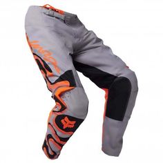 an orange and gray pants with black accents