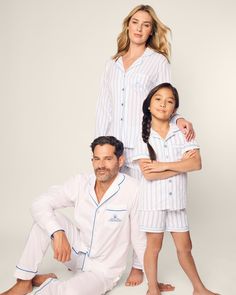 A limited-edition exclusive from the Petite Plume x Hotel del Coronado Collection. At the tippy top of the cotton jersey pecking order is 100% Peruvian Pima cotton. Our Pima Collection is sewn from this exquisite fabric: luxurious, supple jersey knit pajamas that drape beautifully and continue to soften with each washing. Buttery and smooth, yet breathable, this collection is yarn-dyed to prevent fading and is destined to become a fixture of your soothing bedtime ritual. Curl up in luxury and sl Blue Cotton Tops For Home, Cotton Blue Tops For Home, White Cotton Home Tops, White Relaxed Fit Tops For Home, Knit Pajamas, Pecking Order, Bedtime Ritual, Hotel Del Coronado, Loungewear Dresses