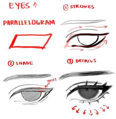 various types of eyes and how to draw them