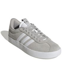 adidas-VL Court 3.0 Sneaker -Women's Elevate your sporty looks with the Adidas VL Court 3.0 sneaker. A smooth, coated leather upper and vulcanized-theme rubber sole bring all the attention to the fabric-lined sneaker. This sneaker is backed by a cushioned midsole and is ideal for skateboarding and casual streetwear. Gray Synthetic Sneakers With Vulcanized Sole, Gray Boost Midsole Sneakers, Adidas Vl Court, Adidas Grand Court, Sporty Looks, Michael Kors Fashion, Everyday Shoes, Grey Sneakers, Nike Fashion