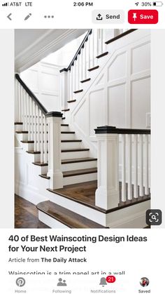 the stairs in this house are painted white