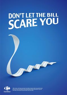 an advertisement for the bill is shown with a white ribbon coming out of it's mouth