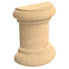 an unfinished wooden post on a white background