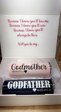 two lip bales in a gift box with a message on the back and inside