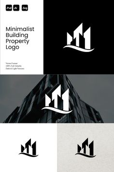 minimalist logo design for a property company