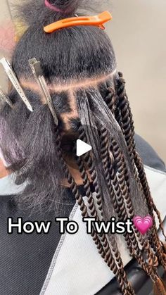 Parts For Twists, Curly Two Strand Twist, Twist With Braiding Hair Tutorial, Twists Using Braiding Hair, Twist Using Braiding Hair, How To Twist With Braiding Hair, Easy Twist Hairstyles Black Women Natural Hair, Diy Hair Twist, How To Do Hair Twists Tutorials