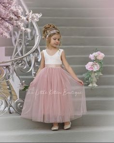 Mauve, Prima Pink and Florest Green Flower Girl Dresses – The Little Kitten Boutique Dusty Pink Flower Girl Dress, Mauve Flower Girl Dress, Flower Girl Dresses Blush, Flower Girl Dresses Pink, Dusty Rose Flower Girl Dress, Blush Pink Flower Girl Dress, Boho Girl Style, Pink Flower Girl Dress, Green Flower Girl Dresses