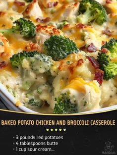 baked potato chicken and broccoli casserole recipe