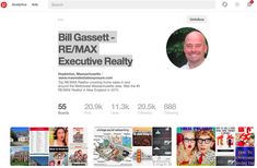 a web page with an image of bill gasset and re / max executive realty