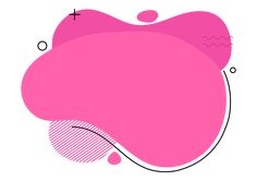 an abstract pink background with black lines and dots on the bottom half of the image