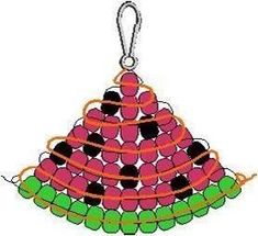 a christmas tree ornament made out of beads