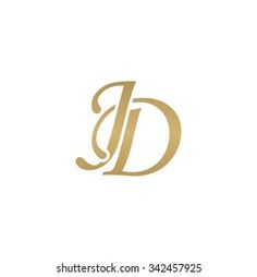 the letter d is made up of two letters, one in gold and the other in white