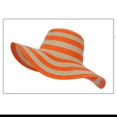 Gorgeous Orange Sun Hat Orange Wide Brim Sun Hat For Spring, Orange Sun Hat For Summer, Orange Summer Sun Hat For Vacation, Orange Curved Brim Sun Hat For Spring, Orange Sun Hat For Spring Beach Days, Orange Sun Hat For Spring Beach Outings, Orange Brimmed Sun Hat For Summer, Orange Sun Hat For Beach In Spring, Orange Summer Hat For Beach Season