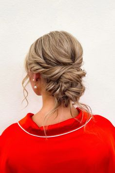 updo hairstyle  #updo #hairstyles #hair #hairstyleinspiration #updohair #prom #promhairstyles #promhair Messy Bun Homecoming Hairstyles, Hoco Hair Styles Up, Cute Homecoming Updos, Braided Bun For Wedding, Low Curly Bun Prom Hair, Hoco Up Do Hairstyles, V Neck Hairstyles Prom, Cute Updos For Homecoming, Up Dos For Homecoming Hairdos