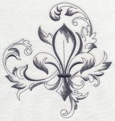 a drawing of a fleur de lis