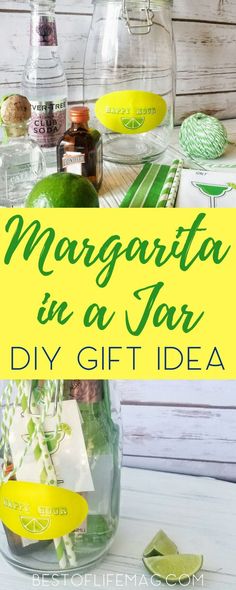 margarita in a jar diy gift idea