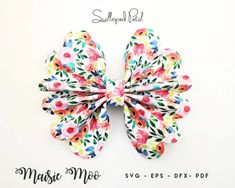 Scalloped Petal Pinch Bow - Maisie Moo Pinch Bow Template, Hair Bow Svg, Bow Template Svg, Template Flower, Svg Templates, Bow Svg, Flower Hair Bows, Earring Svg, Bow Template